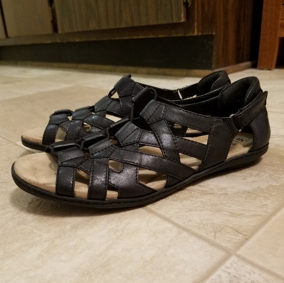 Earth Origins Shoes - Earth Origins belle bridget black bunjee sandals